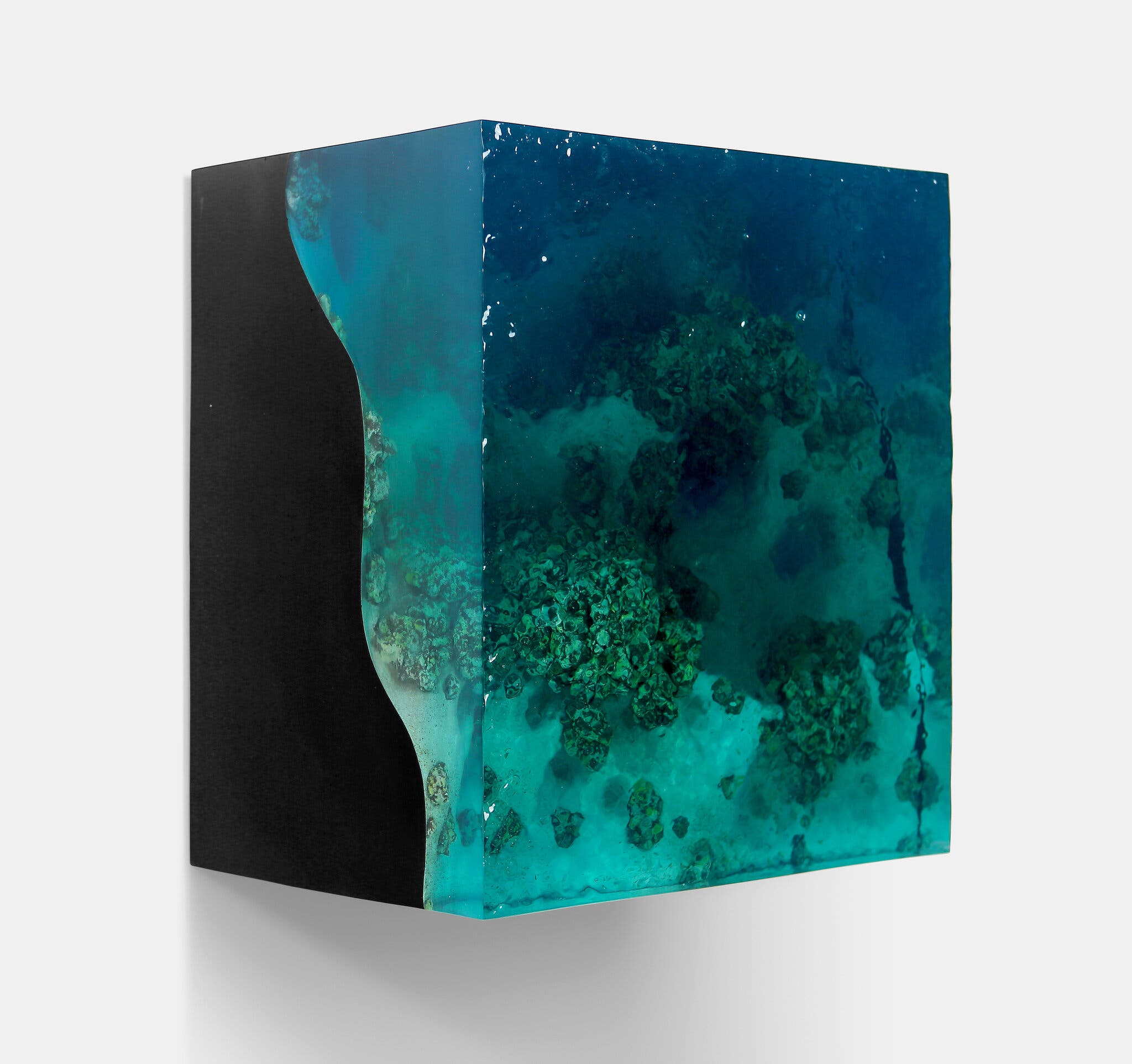 From the artist’s “Ocean Chunk” series “7°04’48.6”N/171°41’59.7”E,” 2022. This work will be on view at Gagosian’s booth at ART SG, in Singapore, starting Jan. 12.Credit...Ashley Bickerton, via Gagosian